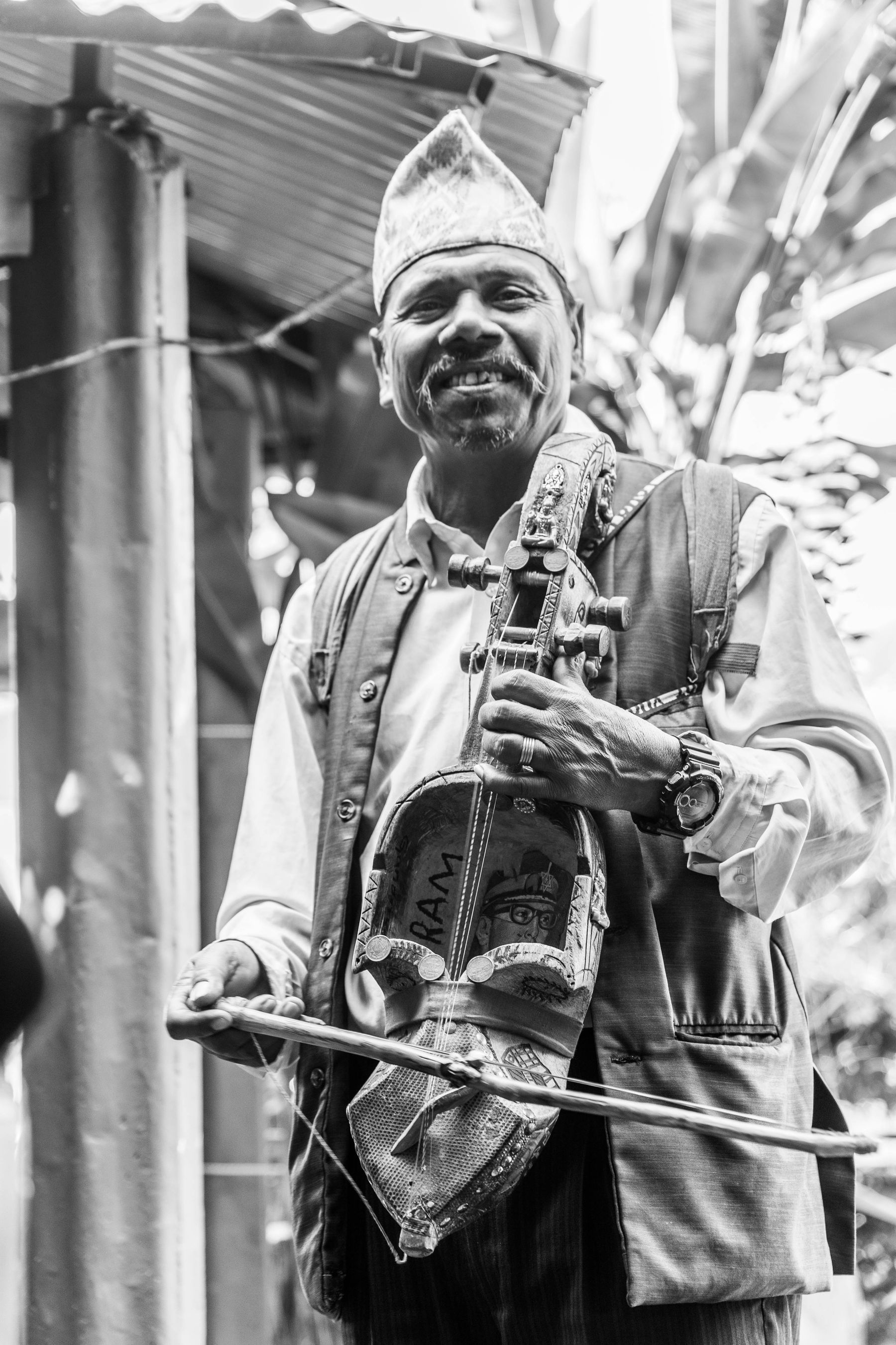 Busker Plays Sarangi